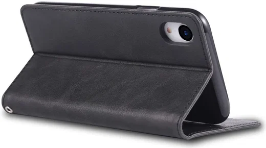 Apple iPhone XR Retro Portemonnee Hoesje Zwart afbeelding 7