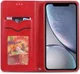 Apple iPhone XR Retro Portemonnee Hoesje Rood afbeelding 2