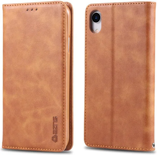 Apple iPhone XR Retro Portemonnee Hoesje Bruin afbeelding 7