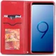 Samsung Galaxy S9 Plus Retro Portemonnee Hoesje Rood afbeelding 3