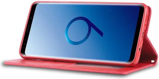 Samsung Galaxy S9 Plus Retro Portemonnee Hoesje Rood afbeelding 4