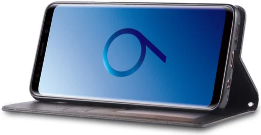 Samsung Galaxy S9 Retro Portemonnee Hoesje Zwart afbeelding 4