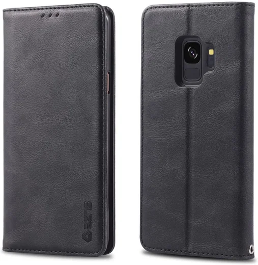 Samsung Galaxy S9 Retro Portemonnee Hoesje Zwart afbeelding 3
