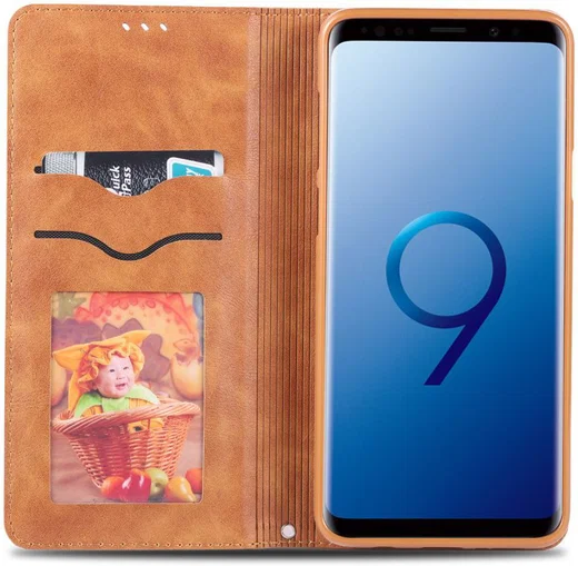 Samsung Galaxy S9 Retro Portemonnee Hoesje Bruin afbeelding 2