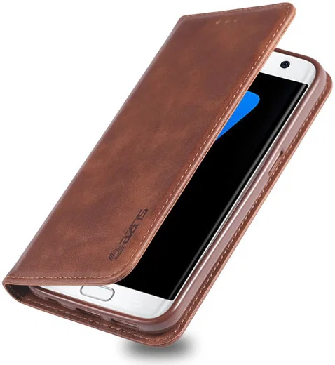 Samsung Galaxy S7 Retro Portemonnee Hoesje Coffee afbeelding 1