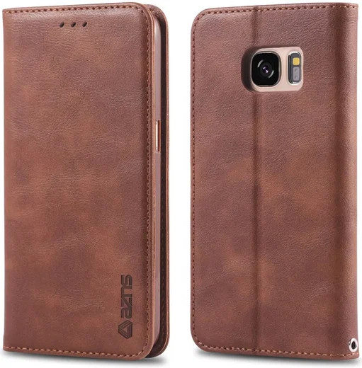 Samsung Galaxy S7 Retro Portemonnee Hoesje Coffee afbeelding 3