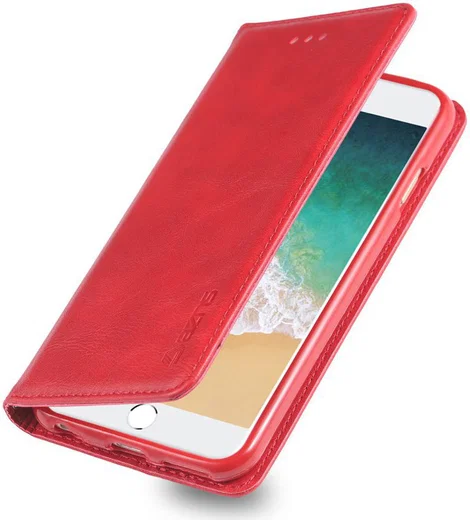 Apple iPhone 6(S) Retro Portemonnee Hoesje Rood afbeelding 2