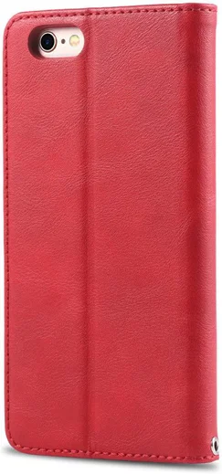 Apple iPhone 6(S) Retro Portemonnee Hoesje Rood afbeelding 4