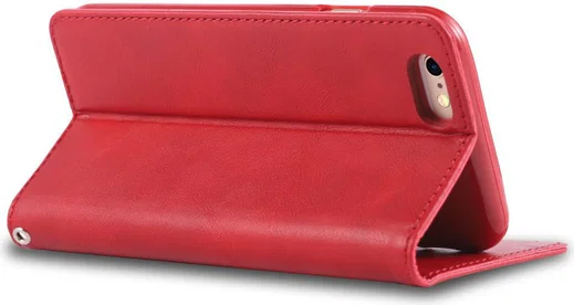 Apple iPhone 6(S) Retro Portemonnee Hoesje Rood afbeelding 6