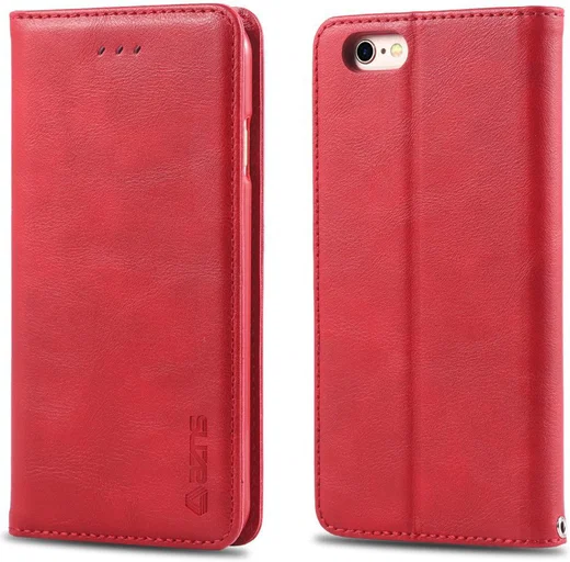 Apple iPhone 6(S) Retro Portemonnee Hoesje Rood afbeelding 7