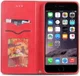 Apple iPhone 7 Plus / 8 Plus Retro Portemonnee Hoesje Rood afbeelding 4