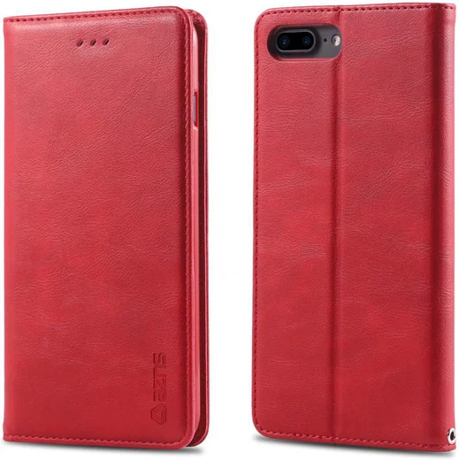 Apple iPhone 7 Plus / 8 Plus Retro Portemonnee Hoesje Rood afbeelding 2