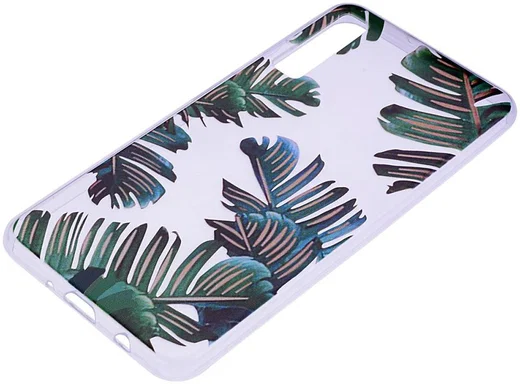 Samsung Galaxy A7 (2018) TPU Hoesje met Leaves Print afbeelding 3
