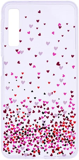 Samsung Galaxy A7 (2018) TPU Hoesje met Hartjes Print afbeelding 1