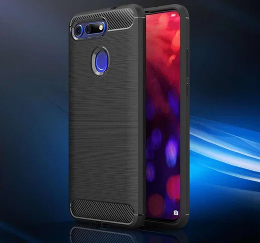 Honor View 20 Geborsteld TPU Hoesje Blauw afbeelding 7