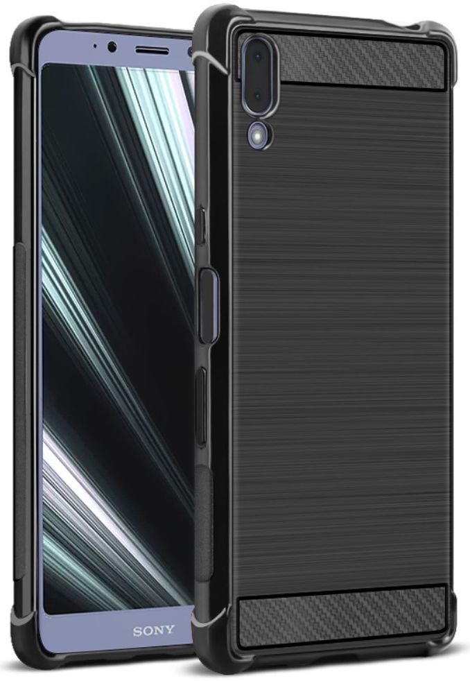 IMAK Vega Series Sony Xperia L3 Hoesje Geborsteld TPU Zwart afbeelding 1
