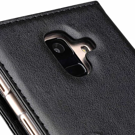 Melkco Book Cover Samsung Galaxy A6 Hoesje Zwart afbeelding 6
