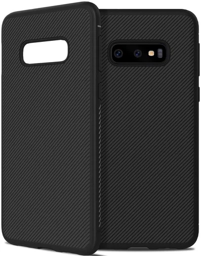 Samsung Galaxy S10E Twill Slim Texture Back Cover Zwart afbeelding 4