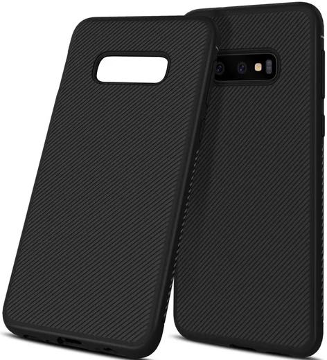 Samsung Galaxy S10E Twill Slim Texture Back Cover Zwart afbeelding 5