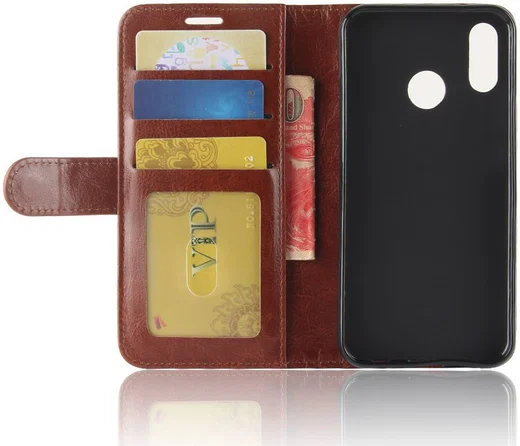 Huawei Y7 (2019) Portemonnee Hoesje Bruin afbeelding 5