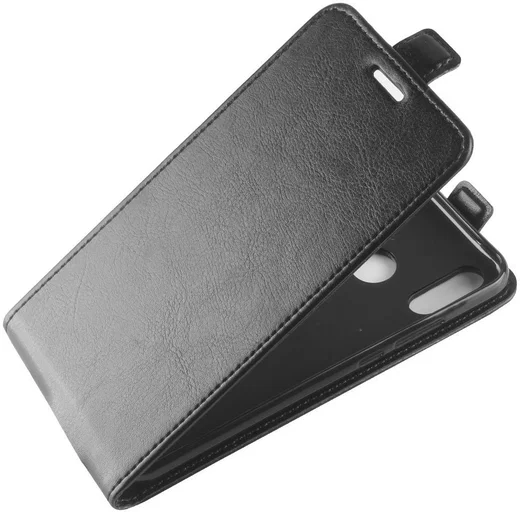 Huawei P30 Lite Verticaal Flip Hoesje Zwart afbeelding 2