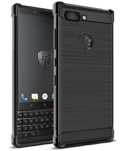 IMAK Vega Series BlackBerry Key2 Hoesje Geborsteld TPU Zwart afbeelding 1