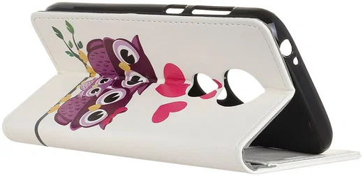 Motorola Moto G7 Play Portemonnee Hoesje met Owl Family Print afbeelding 4