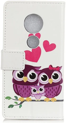 Motorola Moto G7 Play Portemonnee Hoesje met Owl Family Print afbeelding 5