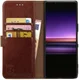 Rosso Element Sony Xperia 1 Hoesje Book Cover Bruin afbeelding 1