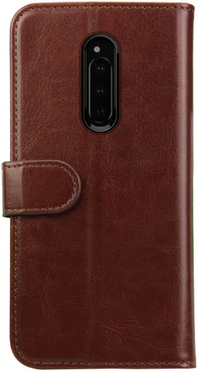 Rosso Element Sony Xperia 1 Hoesje Book Cover Bruin afbeelding 5