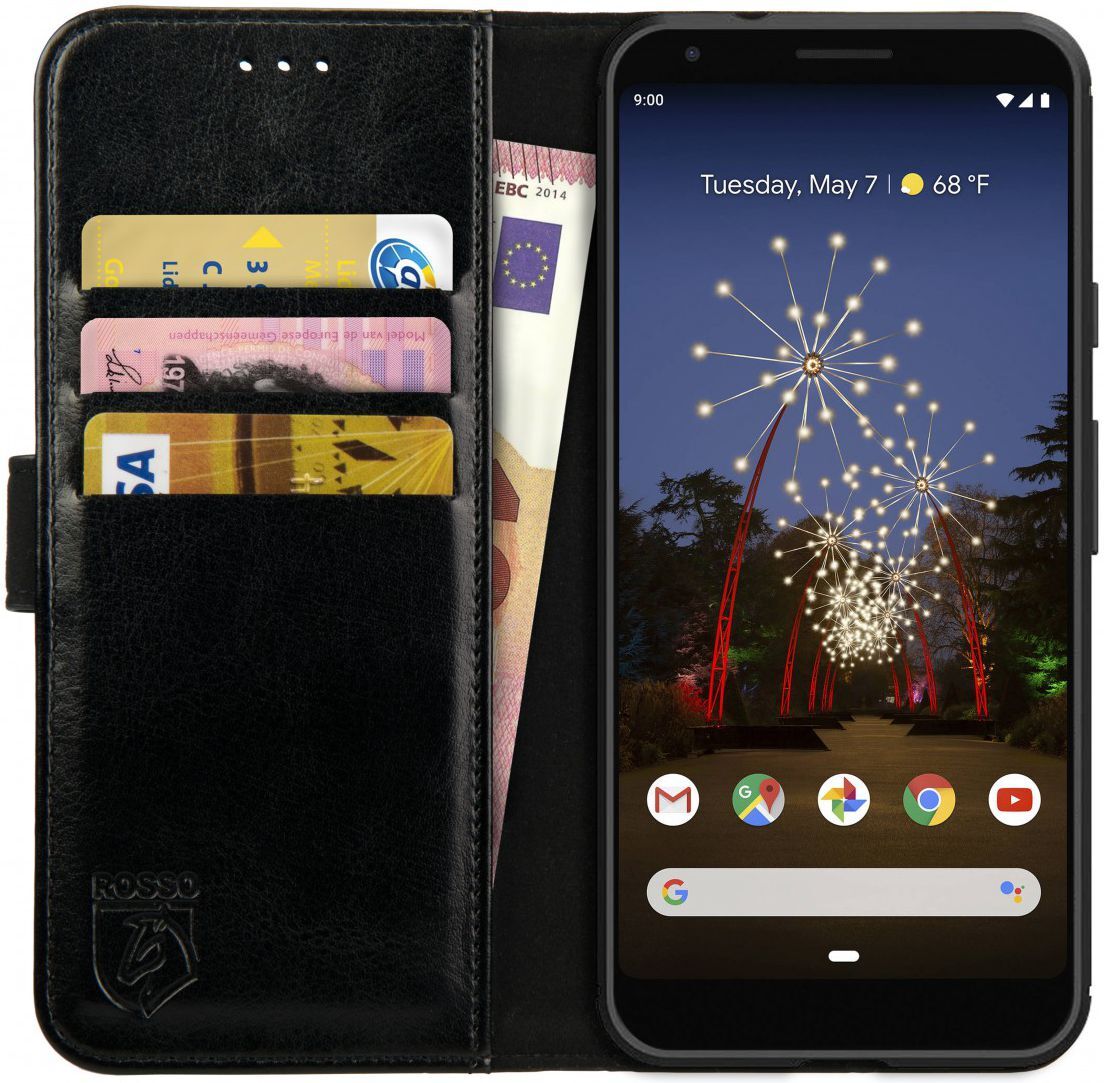 Rosso Element Google Pixel 3a Hoesje Book Cover Zwart afbeelding 1