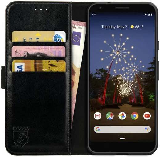 Rosso Element Google Pixel 3A XL Hoesje Book Cover Zwart afbeelding 1