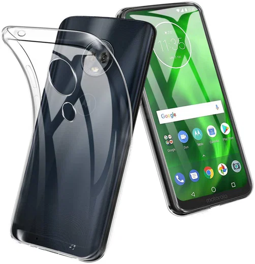 Motorola Moto G7 Plus Hoesje Dun TPU Transparant afbeelding 1