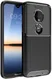 Motorola Moto G7 Plus Siliconen Carbon Hoesje Zwart afbeelding 1