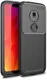 Motorola Moto G7 Play Siliconen Carbon Hoesje Zwart afbeelding 1