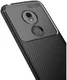 Motorola Moto G7 Play Siliconen Carbon Hoesje Zwart afbeelding 2