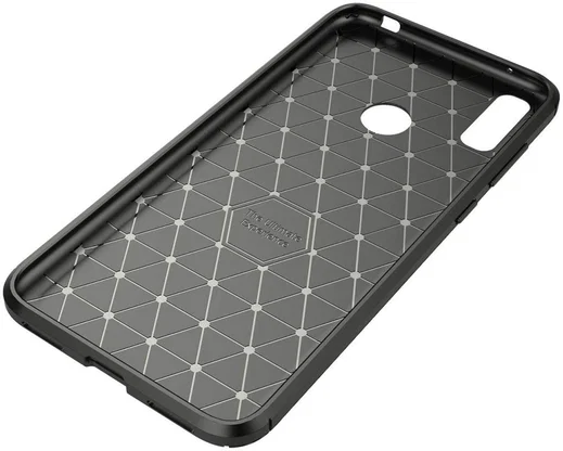 Huawei Y7 (2019) Siliconen Carbon Hoesje Zwart afbeelding 5