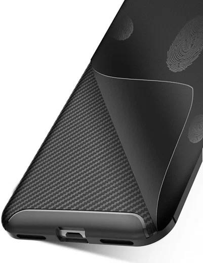Huawei Y6s / Y6 (2019) Hoesje Siliconen Carbon Zwart afbeelding 4