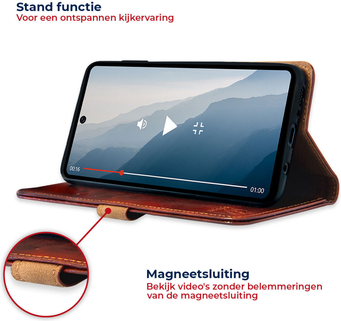Rosso Element Samsung Galaxy A40 Hoesje Book Cover Bruin afbeelding 4