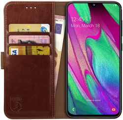 Rosso Element Samsung Galaxy A40 Hoesje Book Cover Bruin afbeelding