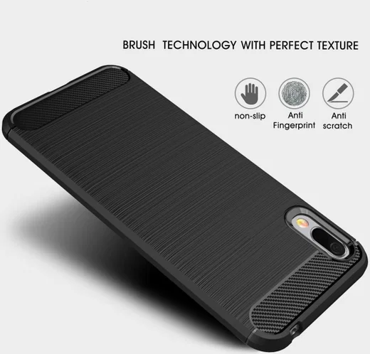 Huawei Y6s / Y6 (2019) Hoesje Geborsteld TPU Zwart afbeelding 9