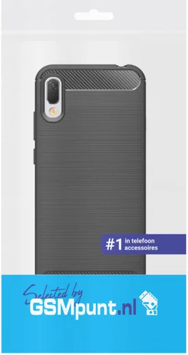 Huawei Y6s / Y6 (2019) Hoesje Geborsteld TPU Zwart afbeelding 2