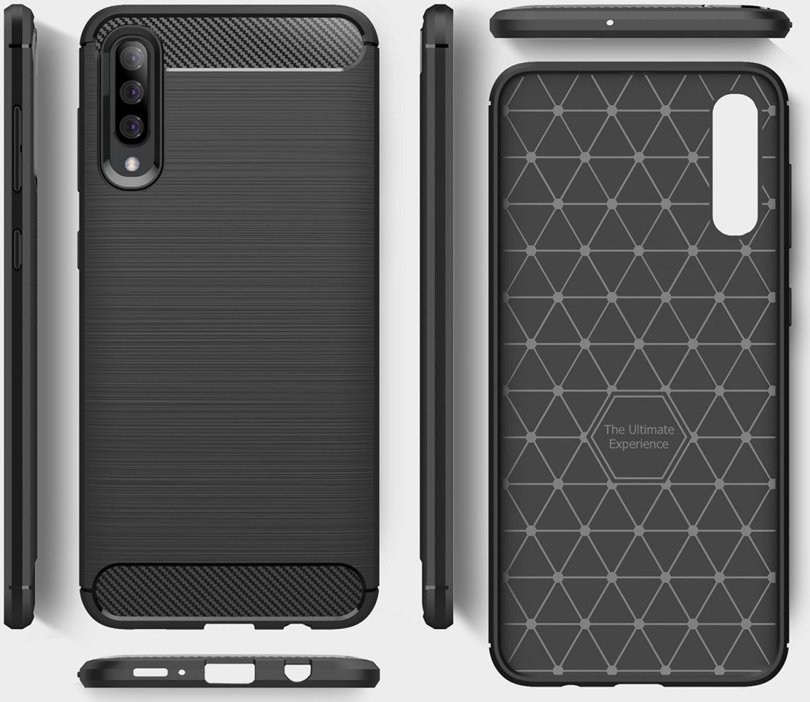 Samsung Galaxy A50 Hoesje Geborsteld TPU Blauw afbeelding 10