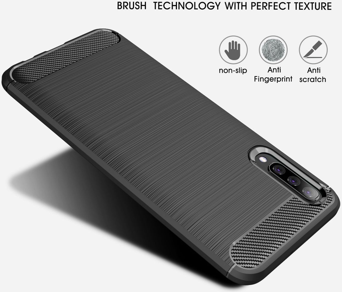 Samsung Galaxy A50 Hoesje Geborsteld TPU Blauw afbeelding 7