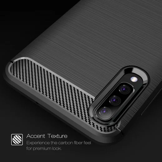 Samsung Galaxy A50 Hoesje Geborsteld TPU Blauw afbeelding 5