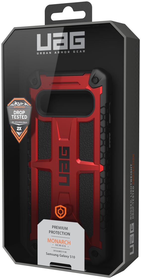 Urban Armor Gear Monarch Hoesje Samsung Galaxy S10 Crimson afbeelding 16