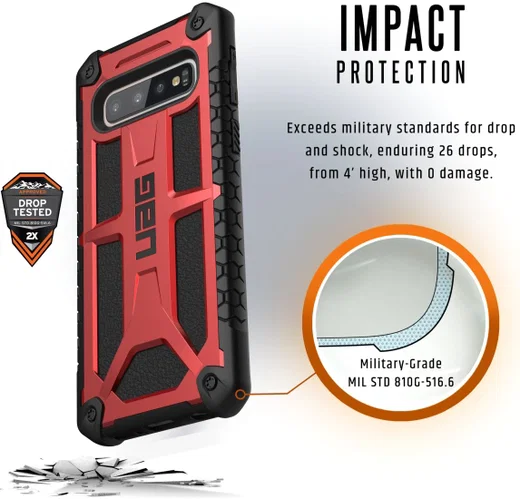 Urban Armor Gear Monarch Hoesje Samsung Galaxy S10 Crimson afbeelding 4