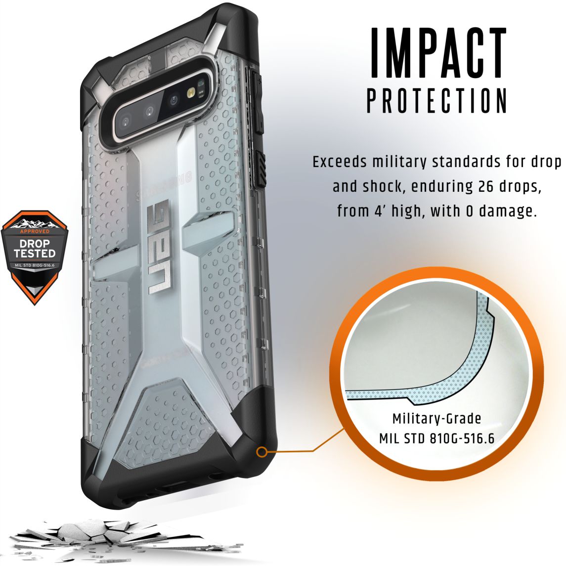 Urban Armor Gear Plasma Hoesje Samsung Galaxy S10 Plus Ice afbeelding 4