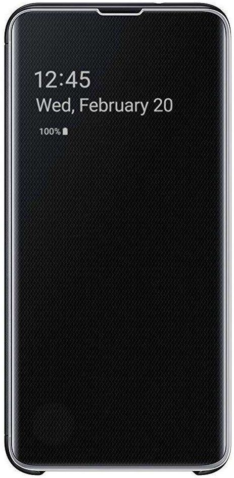 Samsung Galaxy S10E Clear View Cover Zwart afbeelding 1
