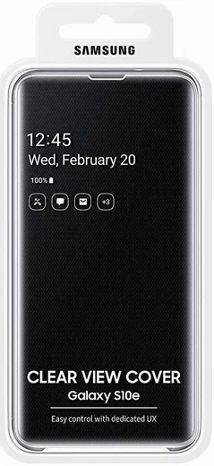 Samsung Galaxy S10E Clear View Cover Zwart afbeelding 5